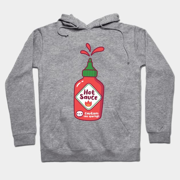 Hot Sauce With Skull Caution Label Hoodie by rustydoodle